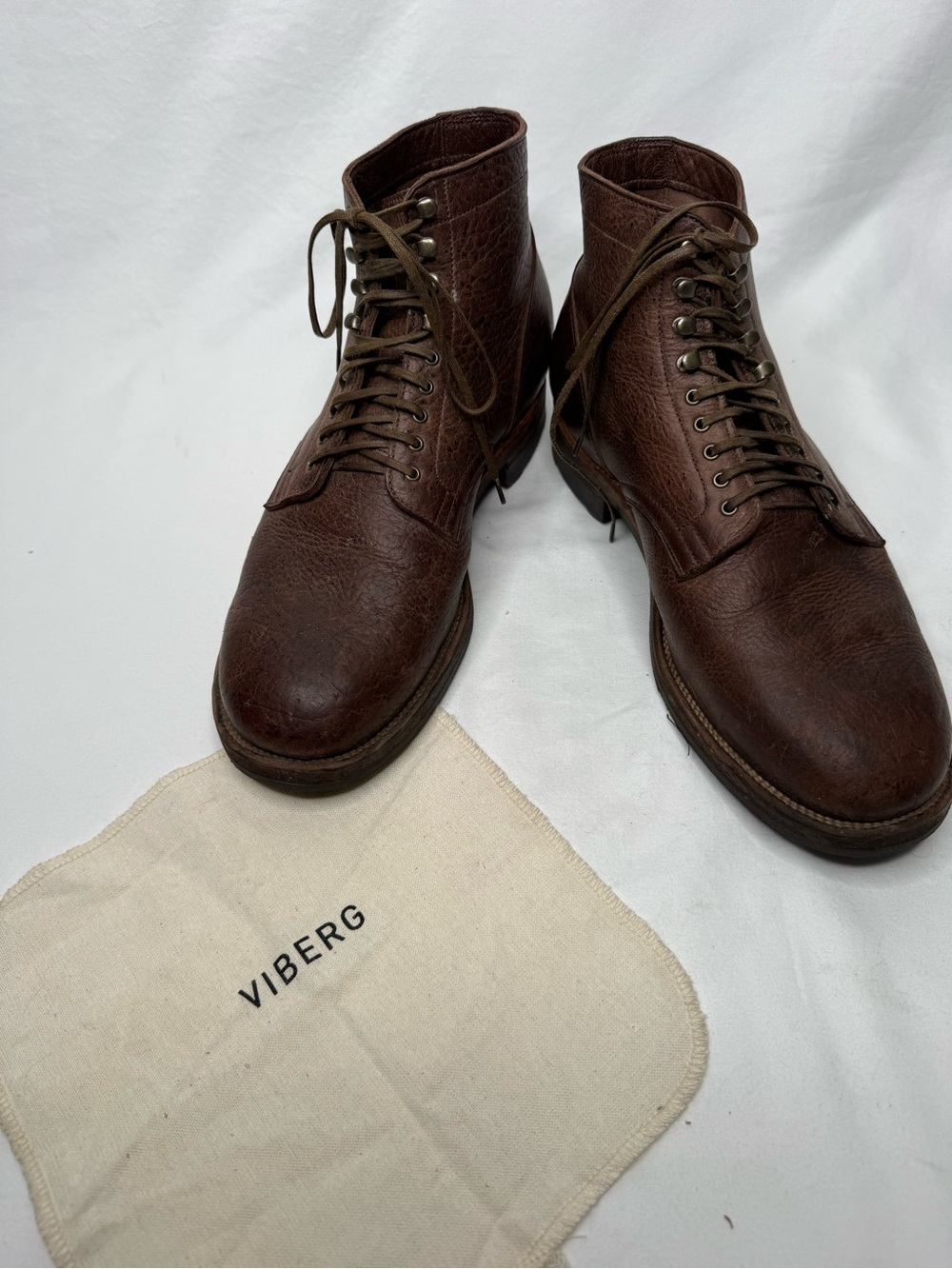 Viberg Service Boots 1035 Size 7 E Brown Leather Itshide Made in Canada